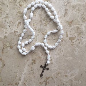 NWOT Handmade Rosary with Vintage Cross